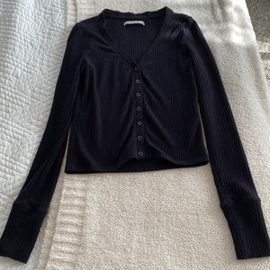 Abercrombie and Fitch ribbed button front top